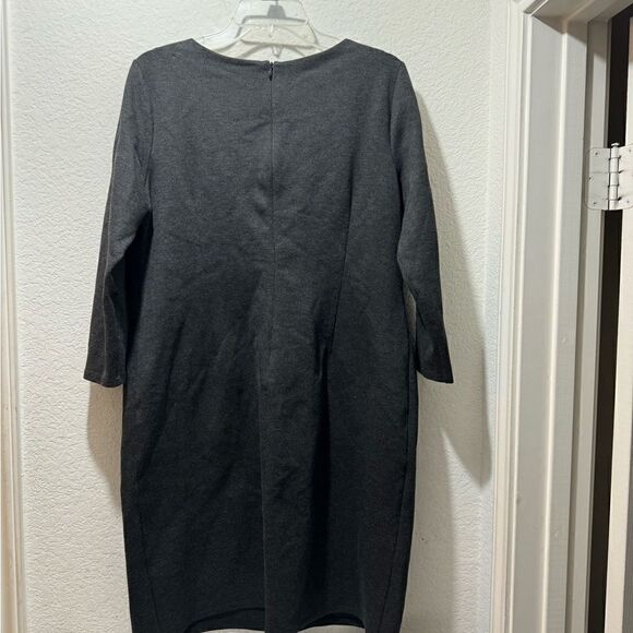 JUDE CONNALLY Sabine Dress in Charcoal Gray, Size L - Picture 8 of 9